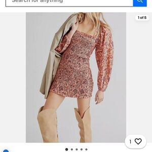21. Free People Smock It To Me Mini Dress Apricot